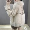 Winter Jacket Women's Fur Integrated Short Jacket Imitation Fox Fur Grass Jacket Female Patchwork Down Cotton Jacket