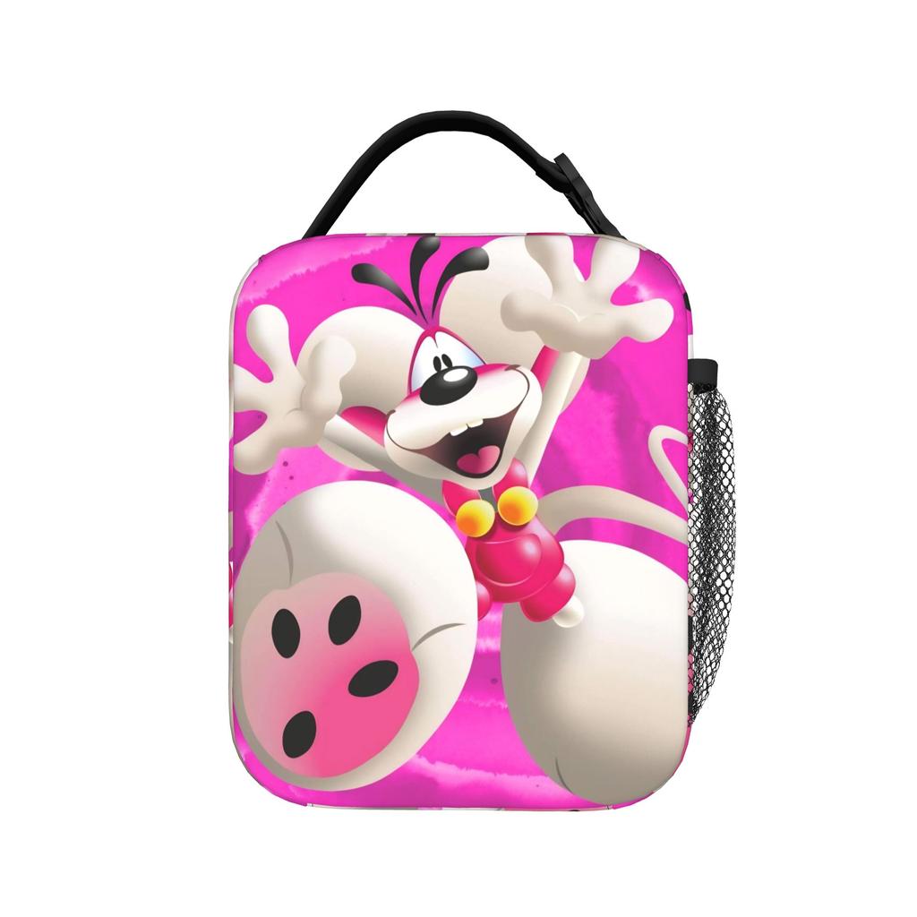 Süße Cartoon D-Diddl Maus Thermoisolierte Lunchtasche für Reisen Tragbare Bento-Box Thermokühlbox Lunchboxen