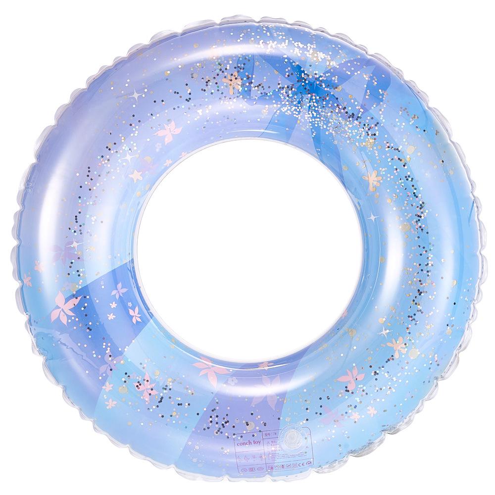 Anello gonfiabile da nuoto rétro a righe ispessito per bambini Xiao Lü - Design Oliva e Fiore di Ciliegio