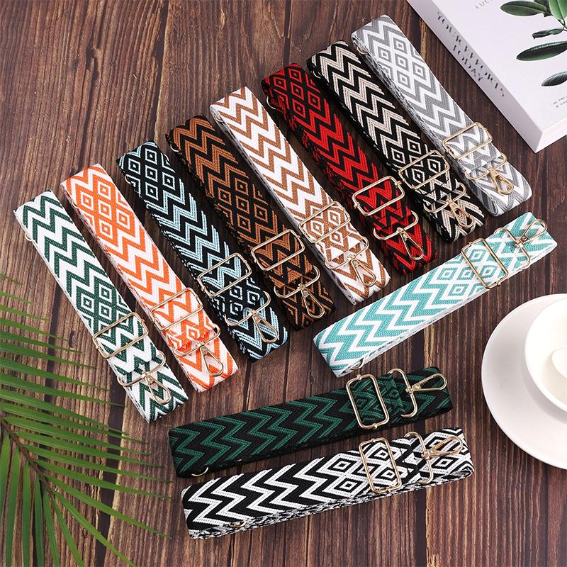 Adjustable Bag Strap Crossbody Shoulder Wide Bag Strap National Style  Embroidery Replacement Handles Bag Accessory