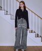ROSEFRANTZ Leopard Wide Pants [Gray]