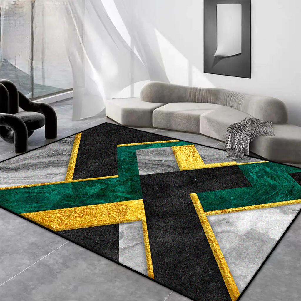 Tappeti geometrici in stile nordico grandi per soggiorno facili da pulire tavolini da caffè tappeto antiscivolo camera da letto guardaroba lavabile zerbino