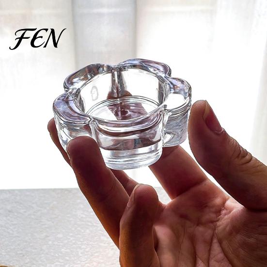 Compact Candle Holder Glass Flower Tealight Holder, Plum Blossom Bump Resistant for Home Party Decor, Wedding Table Centerpiece Decorative