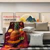 Tropical Fruit Pattern Flannel Blanket - for Beds, Sofas, Offices, Travel, Decorating, Chairs, and As a Holiday Gift for Friends