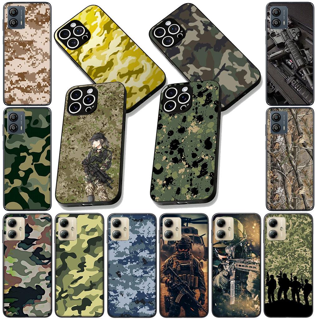 For Motorola Moto Edge 50 30 Fusion 40 NEO Ultra Pro E14 G20 E15 G35 G84 G13 G53 Case Camo Pattern Military Army Camouflage