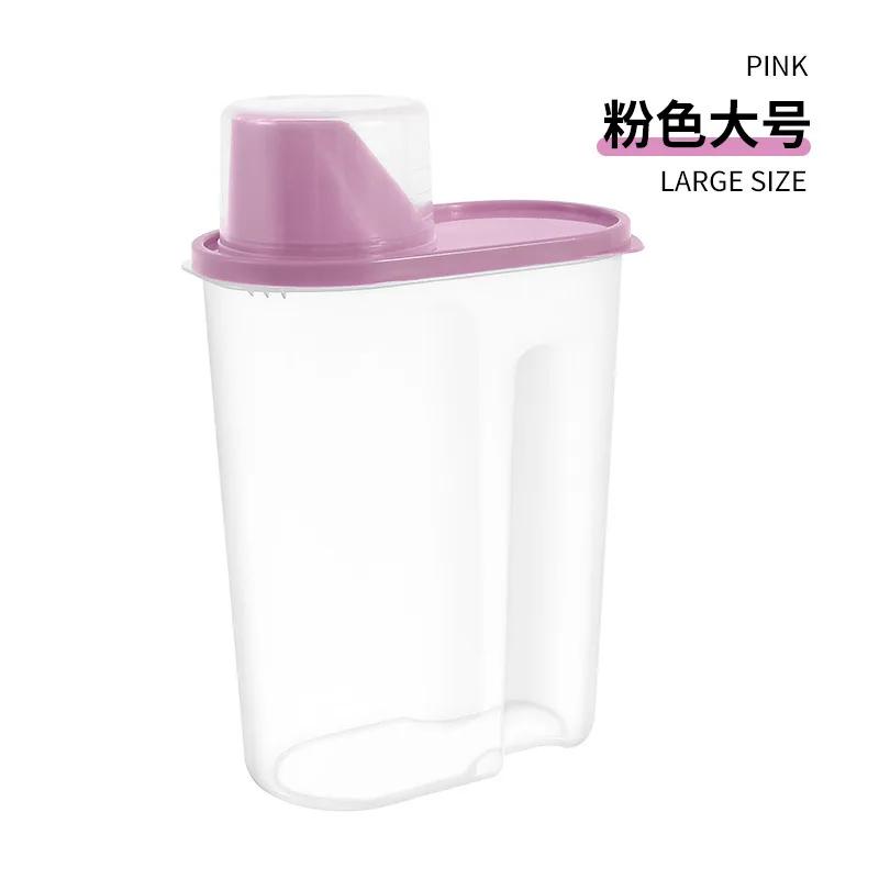 

Ведро для хранения корма для кошек и собак, герметичное влагостойкое и влагостойкое ведро для хранения, коробка для консервирования Small 1.9L розовый