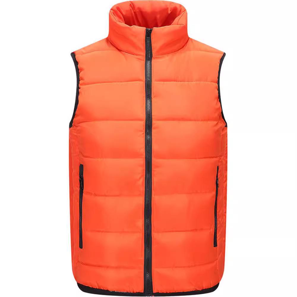 

Унісекс Зимовий Пуховий Бавовняний Жилет – Товстий, Теплий, Верхній Одяг для Відкритого Повітря з Вишитим Логотипом L помаранчевий