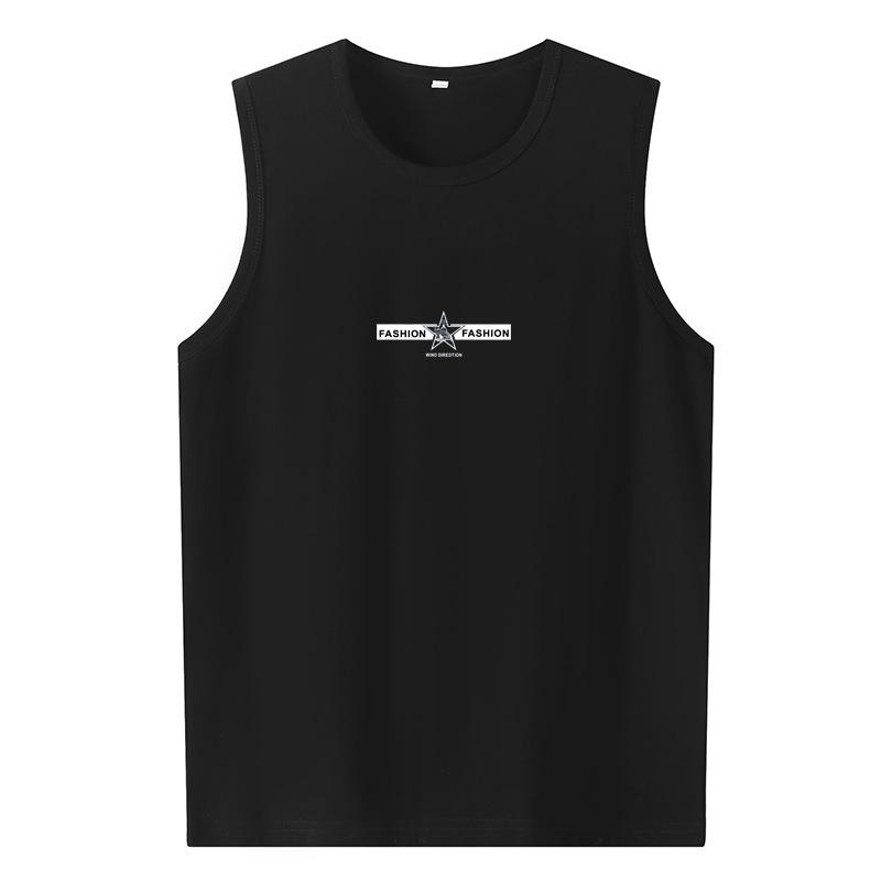 

Мужская летняя повседневная футболка без рукавов размера плюс, свободная футболка из чистого хлопка с круглым вырезом, дышащая спортивная удобная футболка 12XL