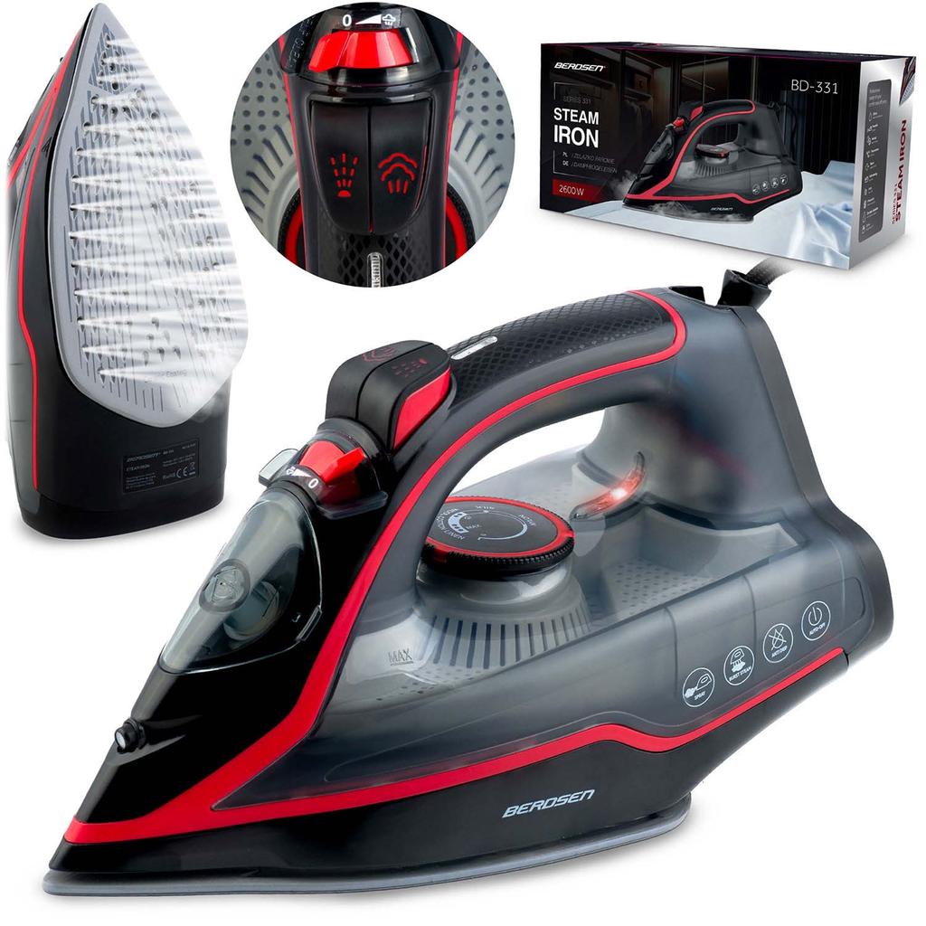 Steam Iron 2600W Berdsen Bd-331 Ceramic Coating Vertical Operation