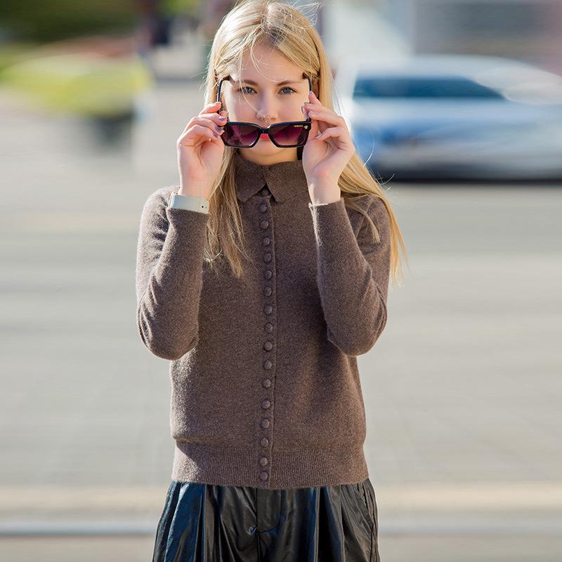 Women's Elegant Cashmere Button Cardigan - Slimming, Fashionable, Versatile Autumn/Winter Knitwear