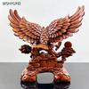 1 szt. Duża Wystawowa Dekoracja Orła Imitacja Rzeźby w Drewnie Rzemiosło salon dekoracja domu Prezent na parapetówkę błogosławieństwo