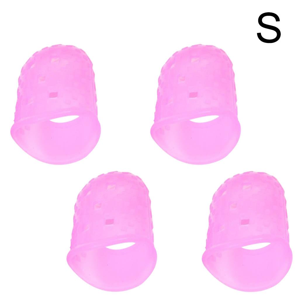 4pc Guitar Playing Left Hand Protector Ukulele Guitar Fingertip Protective Cover