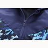Boys and Girls Children's Clothing In Small Children Printed Fashion Splicing Casual Hooded Zipper Jacket Jacket