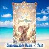 Elephant Theme Beach Towel Personalized Custom Name & Text Soft Quick Dry Beach Towel for Swimming Travel