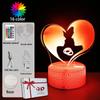 I Love You Heart Night Light LED Mood Lamp RGB Smart Touch Remote Control Romantic Bedroom Decor Valentine's Gift for Her/Him