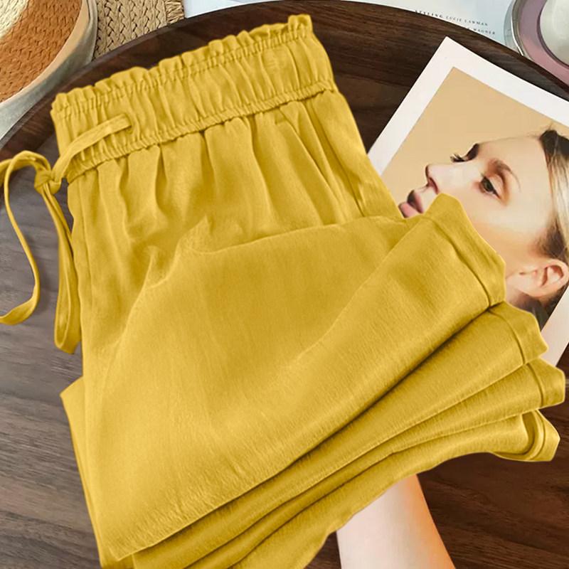 Loose and versatile narrow wide-leg pants women's 1116 summer new casual pants thin sunscreen and thin drape straight pants