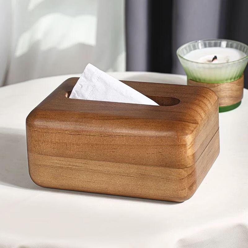 Jing Tong Black Walnut Wood Tissue Box