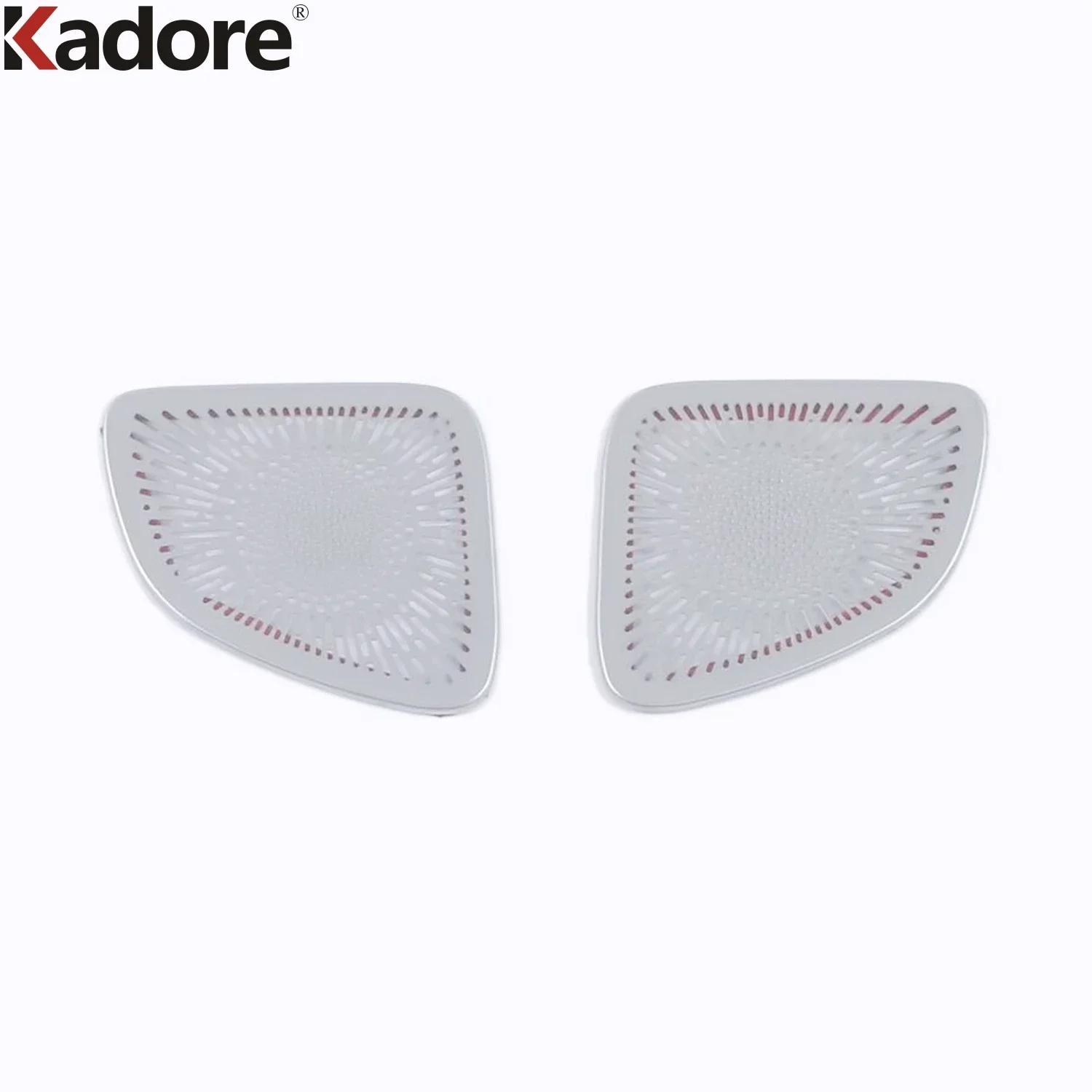 For Hyundai Tucson NX4    2024 Steel Car Front Inner Door A Pillar Triangle Speaker Cover Trim Interior Accessories Stainless Steel