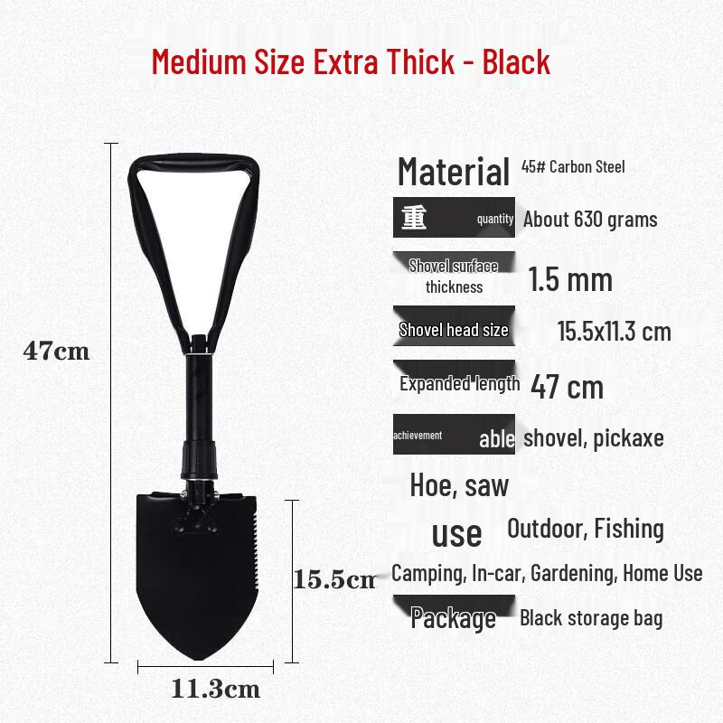 Portable Multi-functional Folding Shovel