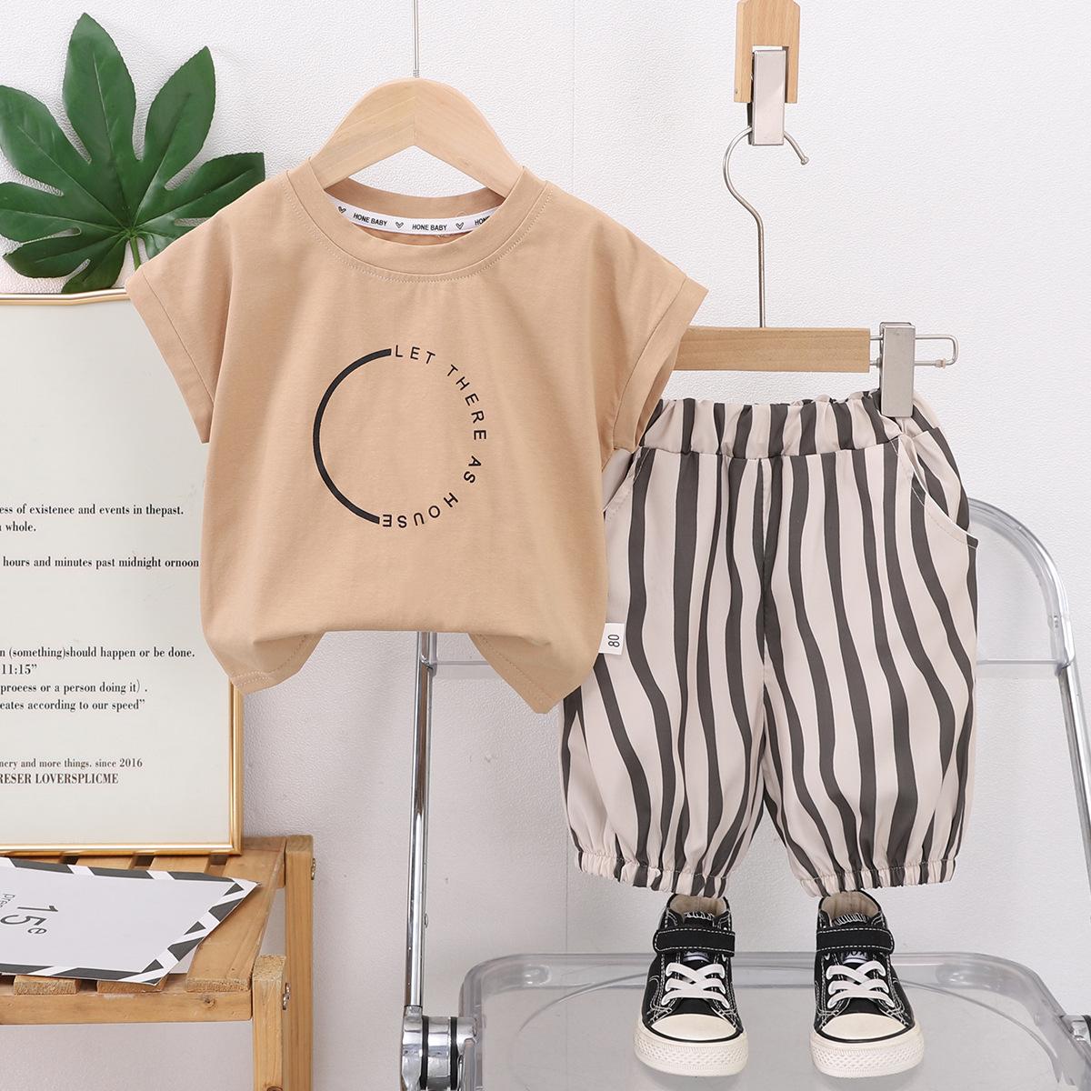 Girls Summer Korean Short Sleeve Set Toddler Baby Fashionable Two Piece Outfit 80