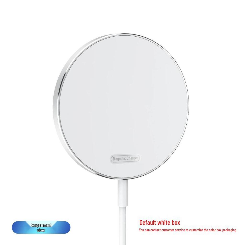 Carregador Sem Fio Magnético Ultra Fino Fosco de 25W com Acabamento de Alto Brilho, Compatível com Telefones Apple 17qi2