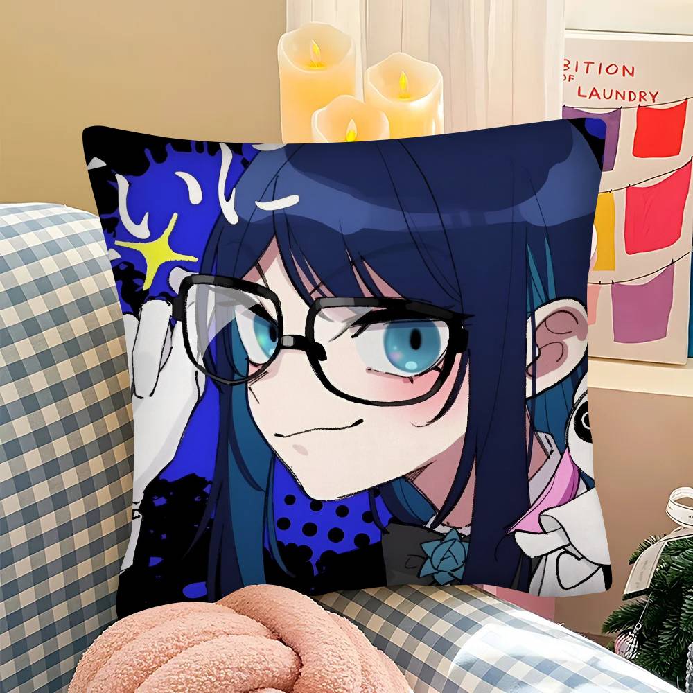 AAdoS Anime Cute Pillow Case Fashion Square Pillowcase Bedroom Sofa Room Ins Decoration Leisure Cushion Cover