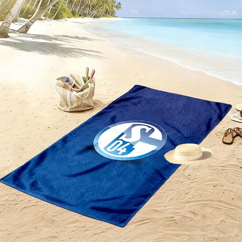 Asciugamano da Spiaggia Stampato FC Schalke 04, Asciugamano Grande Morbido ad Asciugatura Rapida per Spiaggia Campeggio Nuoto