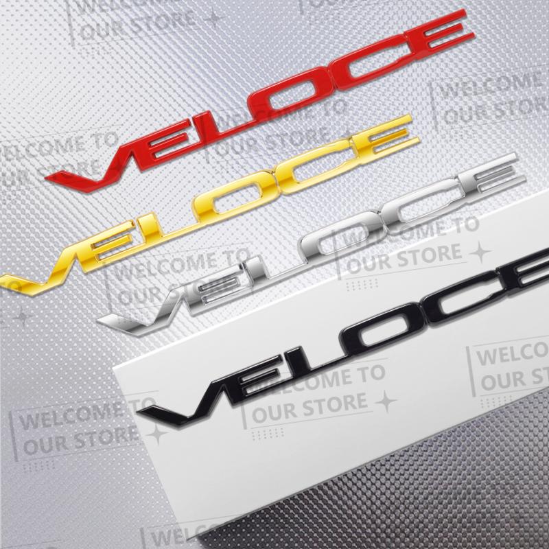 Autoaufkleber VELOCE TI 3D Metall Logo Abzeichen Aufkleber Heckklappen Emblem Für Alfa Romeo Stelvio Mito Giulietta Giulia Brera ZubehörJD3