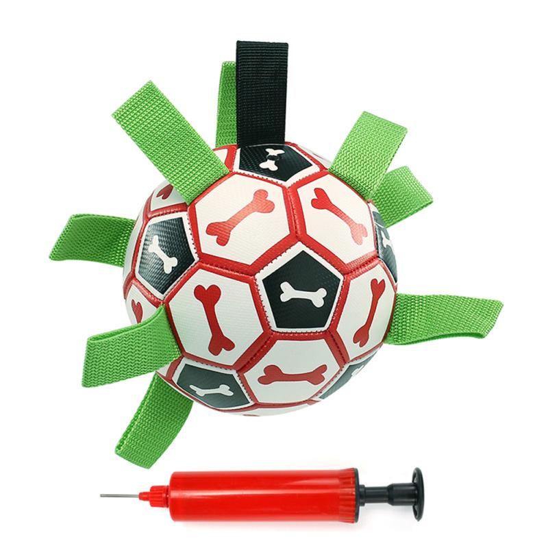 Pet Dog Football Toys Outdoor Multifunctional Interactive Training Toys Chew Toy With Rope Pet