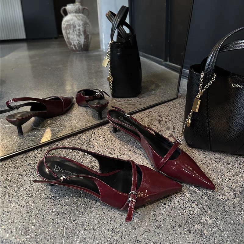 Summer Women's Sandals 2025 New Gothic Style Fashion Women Low Heels Retro Office Women Cool Non-slip Comfortable Large Size