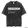 Obsession Movie Hooror Oversized T Shirt 100 Cotton Vintage Washed Tshirt for Men Women Hiphop Streetwear OBS3