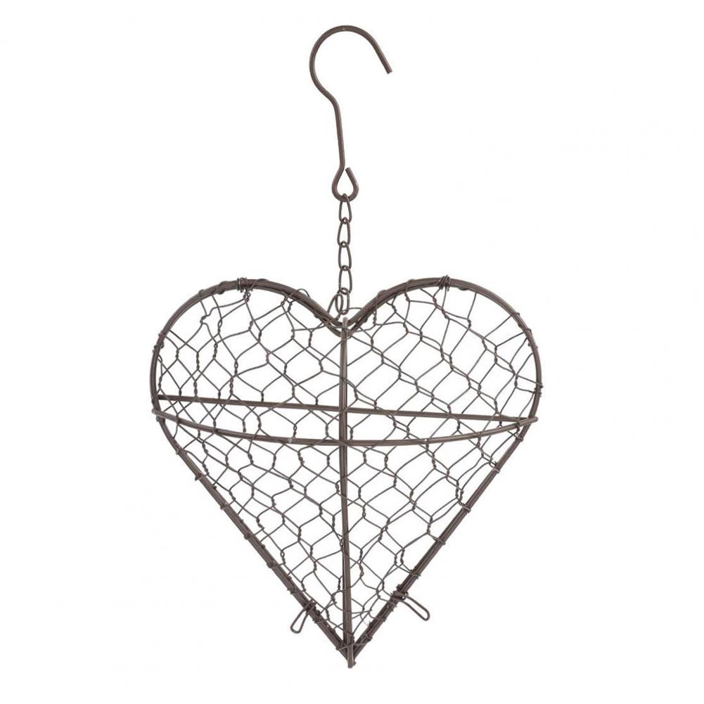 

Bird Nesting House Bird Nesting Heart Holder Metal Bird Material Station Hummingbird Nester Box with Hook for Wild Birds Outdoor