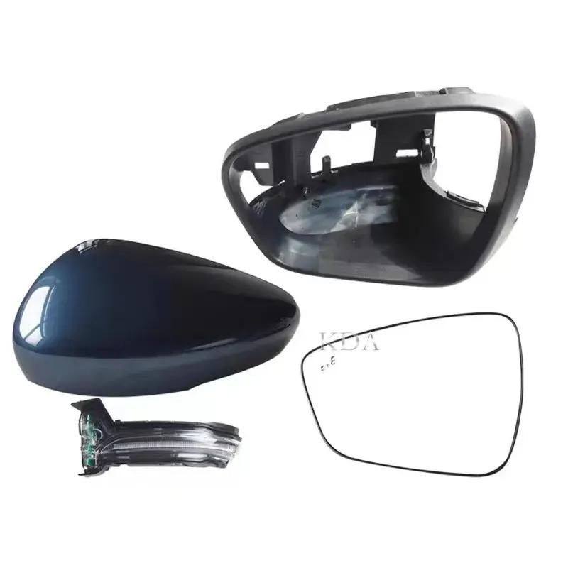 Left Right Heated Blind Spot Warning Rear Mirror Glass Mirror Cover Frame Trim Turn Signal Light for Ford Escape