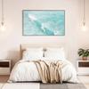 1pc Dynamic Aerial Surfers Canvas Wall Art - Frameless, Minimalist Beach & Ocean Scene Print for Living Room, Bedroom, Dorm | Mo