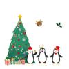 Christmas Decoration Penguin Sleigh Cartoon Elk Snowman Door Sticker Window Glass Wall Sticker