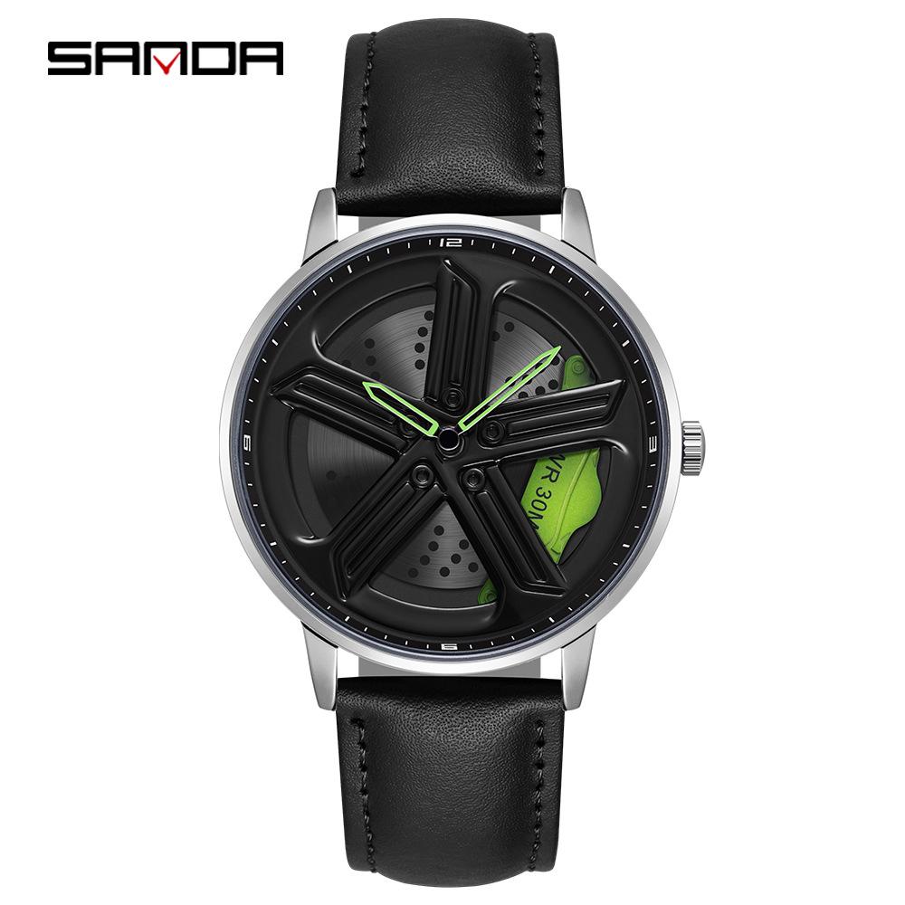 Sanda Meilleure Vente 1088 Montre pour Adolescent: Personnalisé, Cadran Rotatif 3D, Tendance, Quartz Étanche.