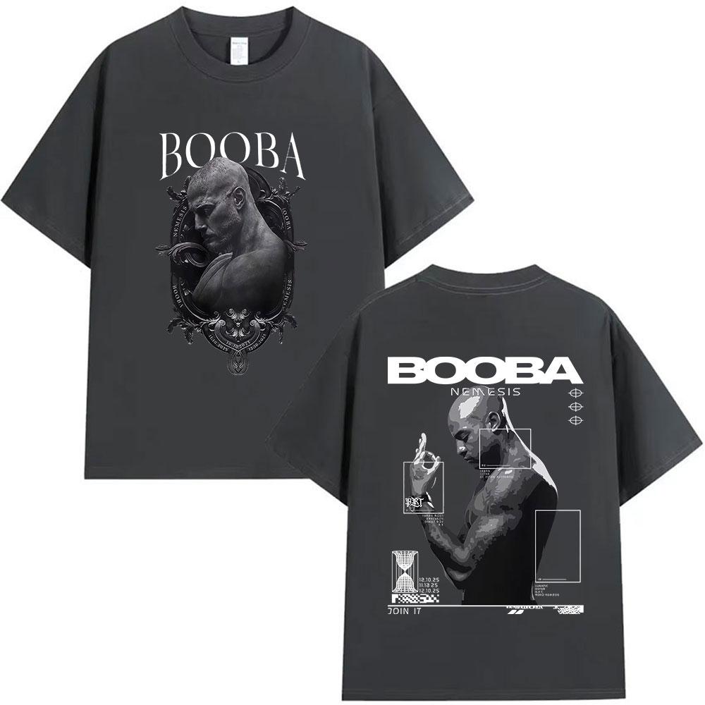 Rapper BOOBA Tour Album 2025 Graphic T Shirt Mens Retro Gothic Hip Hop Short Sleeve Tshirts Man 100 Cotton Tshirt Streetwear