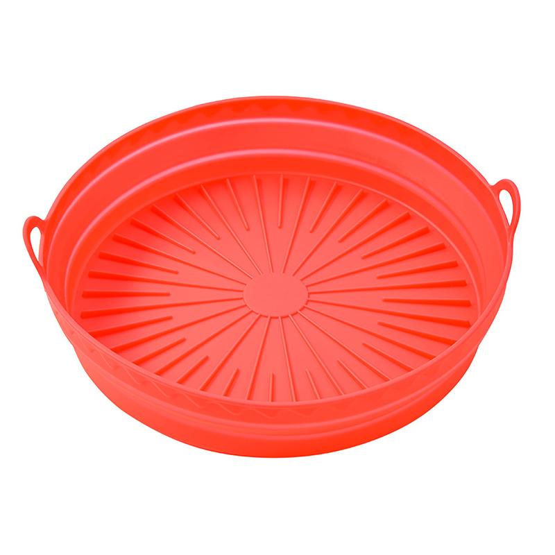 Silikonový koš do horkovzdušné fritézy Hrnec Čtvercový Skládací Horkovzdušná fritéza Trouba Pečicí plech Forma Vložka Opakovaně použitelná Bez oleje Kuchyňské vaření Příslušenství