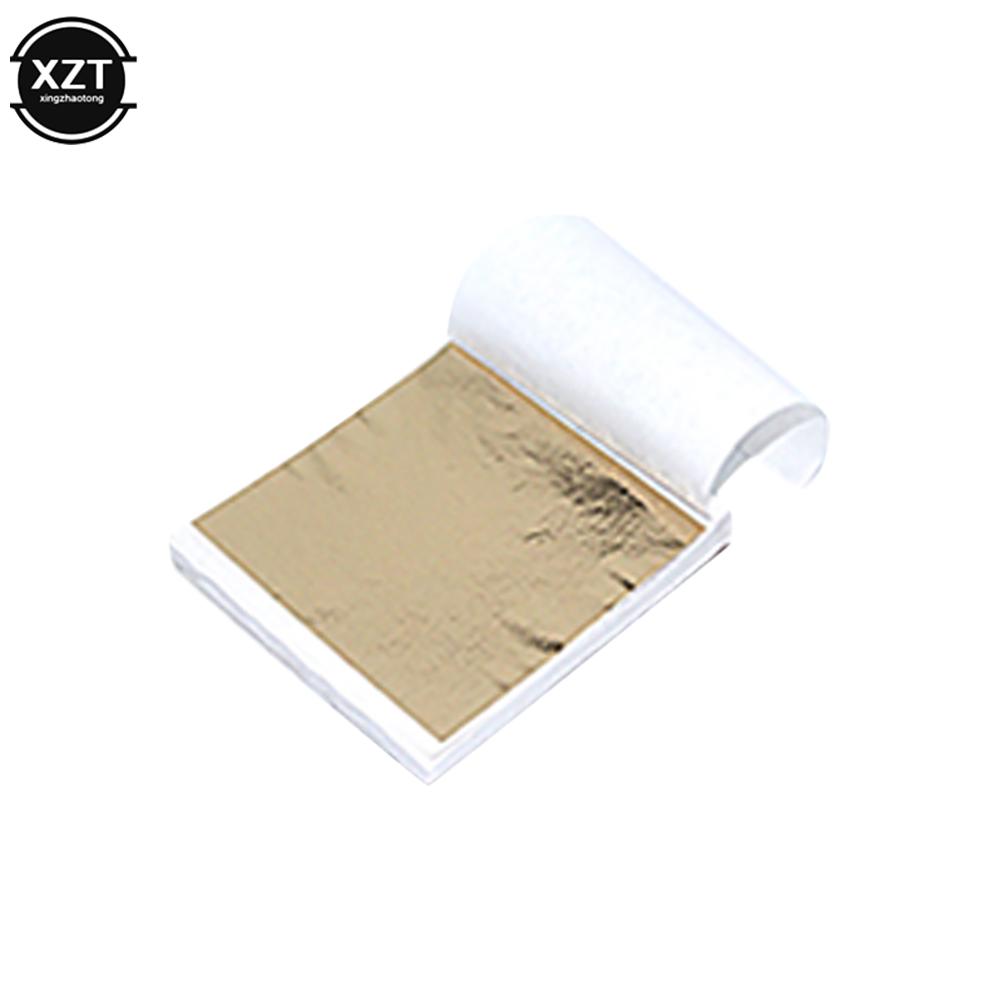 100 Sheets Imitation Gold Silver Copper Foil Paper Leaf Gilding DIY Art Craft Paper Birthday Party Wedding Dessert Decorations