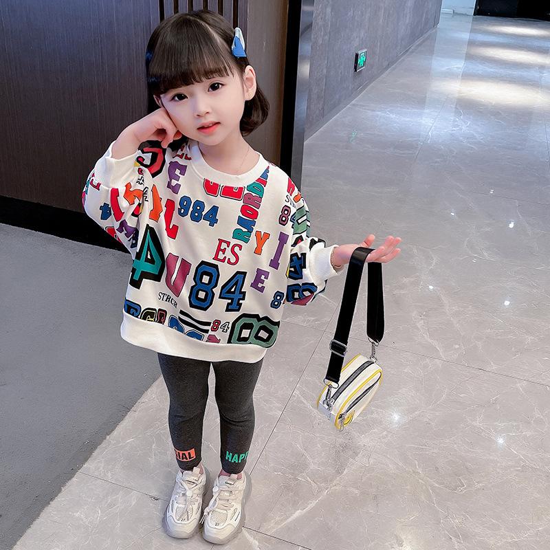 Girls Spring Autumn Fashion Hoodie Tracksuit Cute Baby Casual Two Piece Set