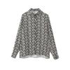 Kaslead New Arrival Women's Clothing Fashion Wind Animal Pattern Print Silk Satin Texture Shirt 1971170 038