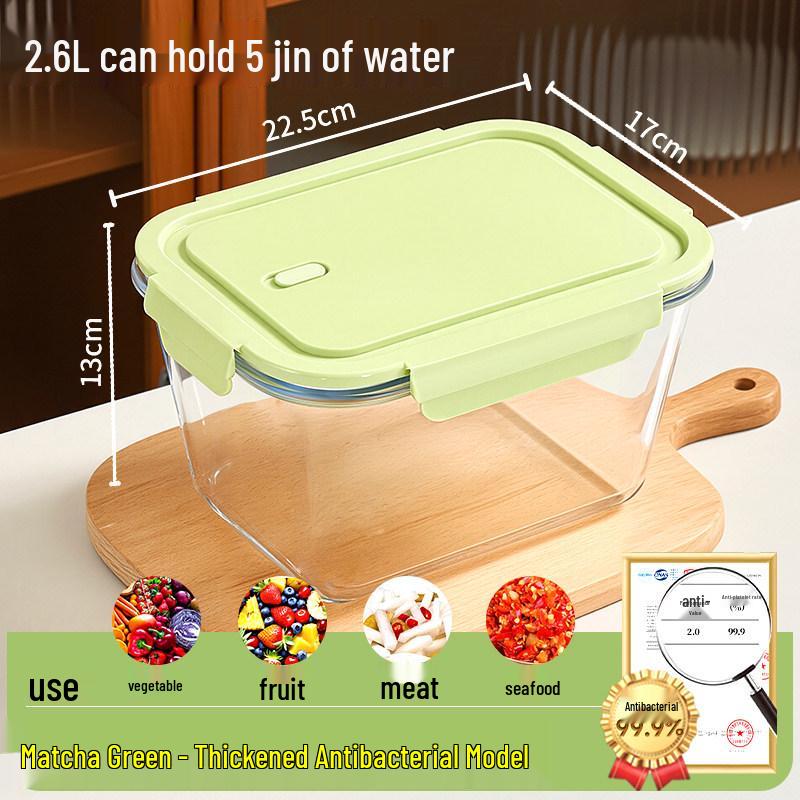 Glass Kimchi Jar with Lid - Sealed Pickled Radish Container