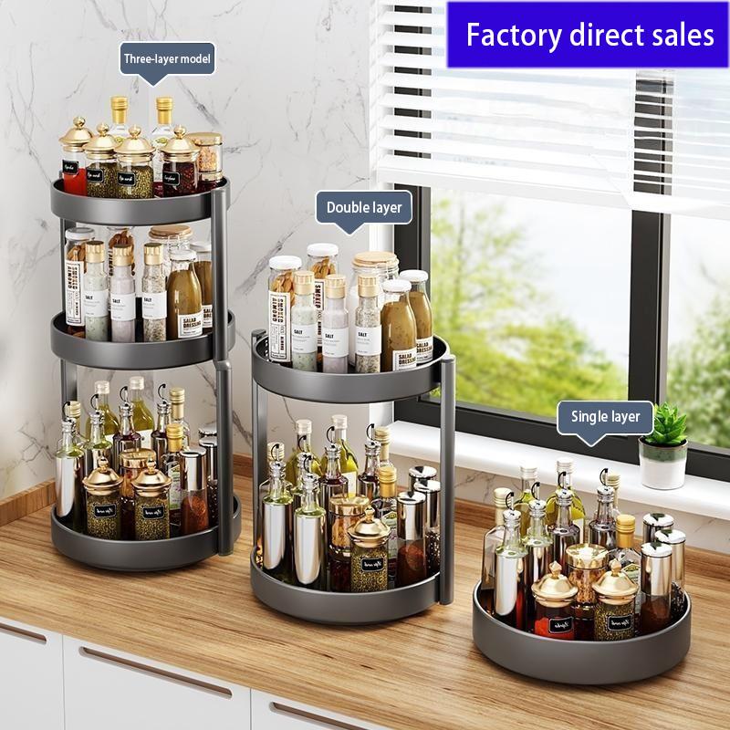 Scatola Porta Spezie Rotante a 360° per Frigorifero da Cucina Scaffale Artefatto Scaffale Spezie Scatola Organizzatrice per Gioielli