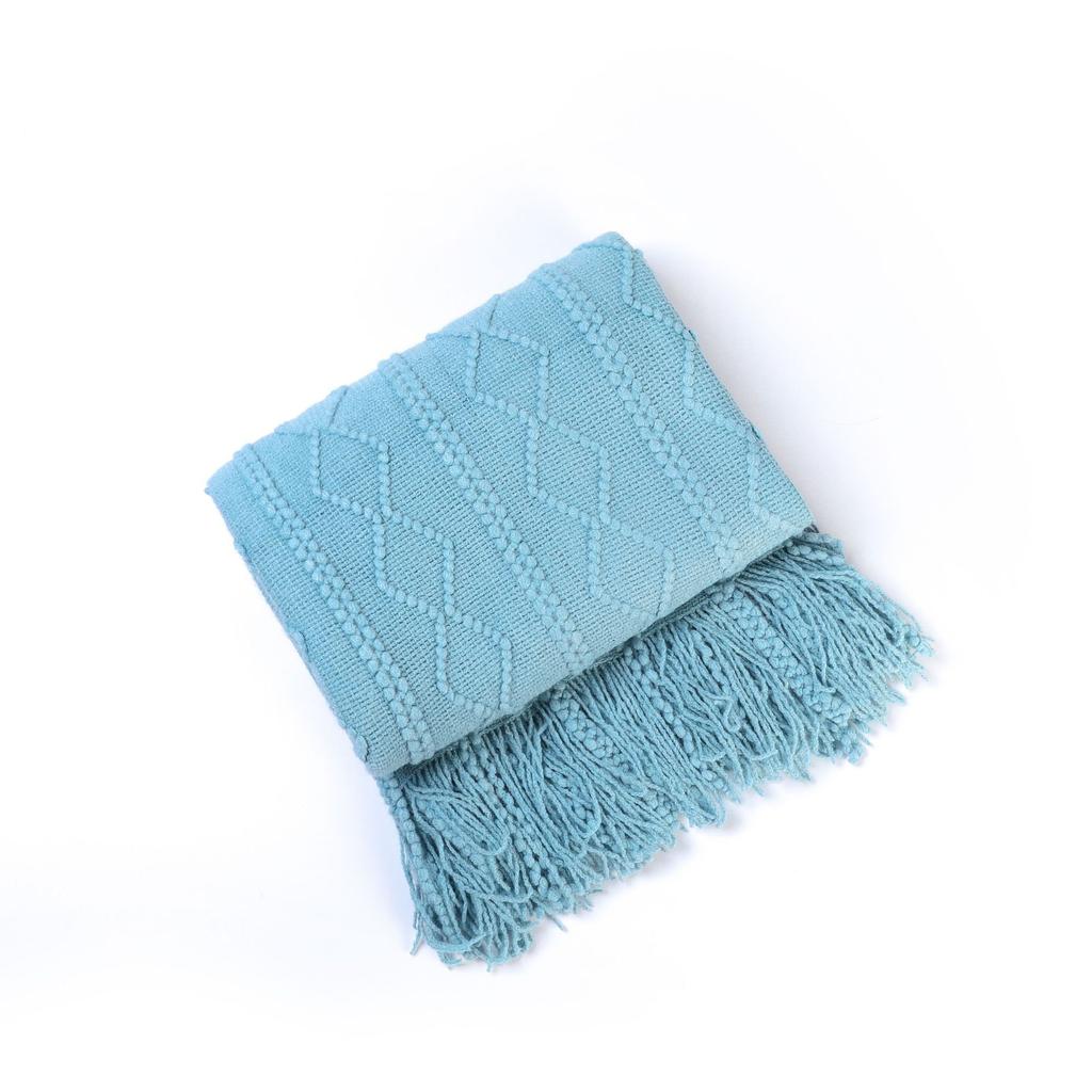 Knit Throw Blanket Lightweight Blanket for Sofa Couch Bed Baby Nursery, Rustic Shabby Chic Modern Farmhouse