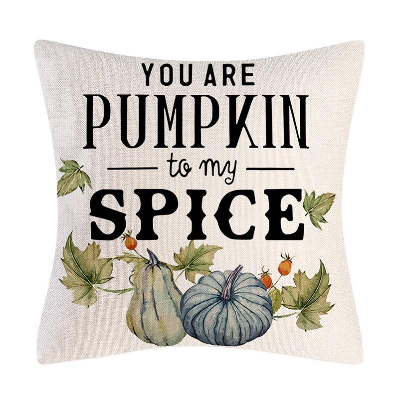 Autumn Theme Thanksgiving Pillow Case Home Decor Pumpkin Truck Farm Pillow Cushion Case