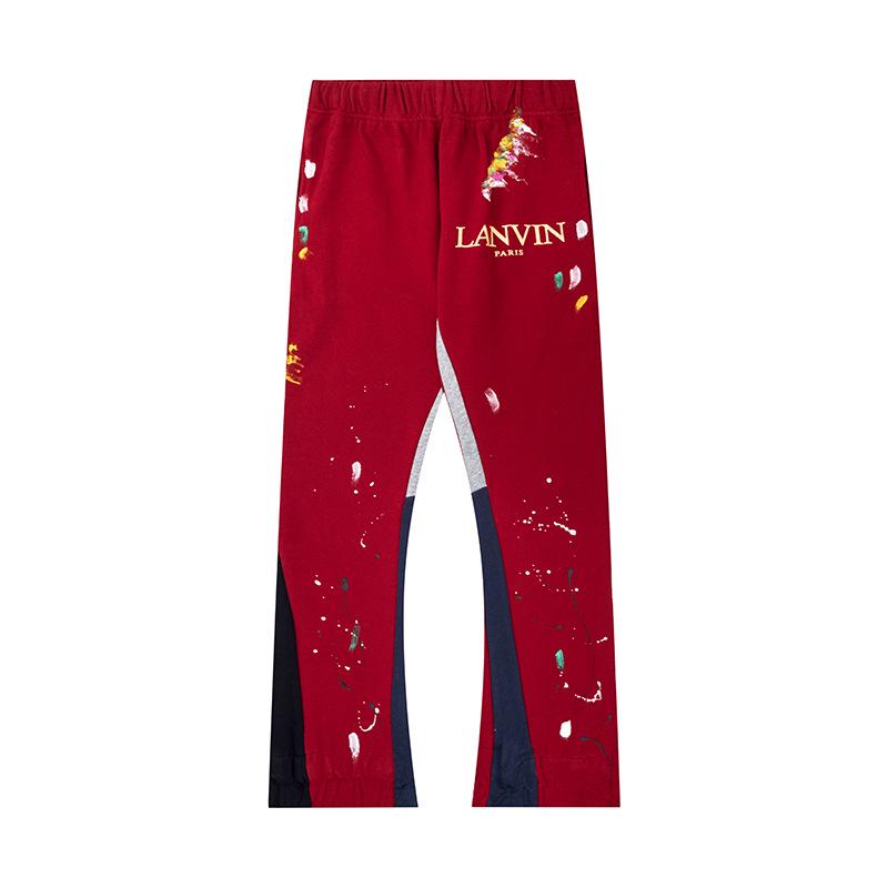 GALLERY DEPT Men's Classic Hand-Painted Splatter Graffiti Cotton Sweatpants