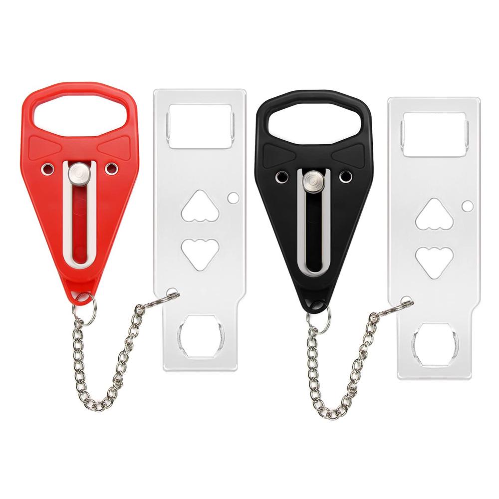 Tope de Puerta y Cerradura de Seguridad Portátil de Doble Uso para Mujeres Solas y Hoteles