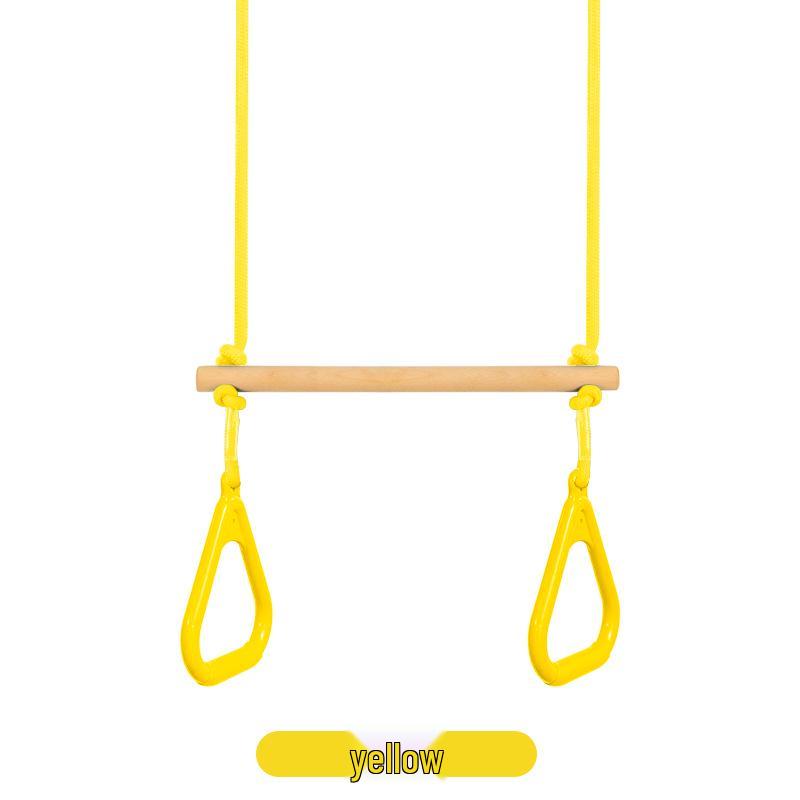 Adjustable Kids Indoor/Outdoor Gymnastics Rings for Early Development & Exercise жёлтый
