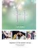 S925 Sterling Silver Smooth Cross Pendant Necklace for Men and Women - Versatile Long Sweater Chain