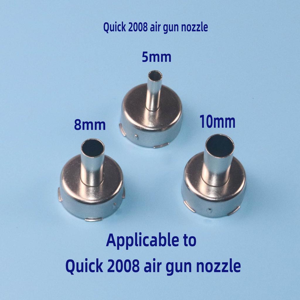 For Quick 2008 858D 858A 705 Soldering Stations Head Special Air Nozzle Rotating Wind Accessories 3/5/6/8/10/12mm